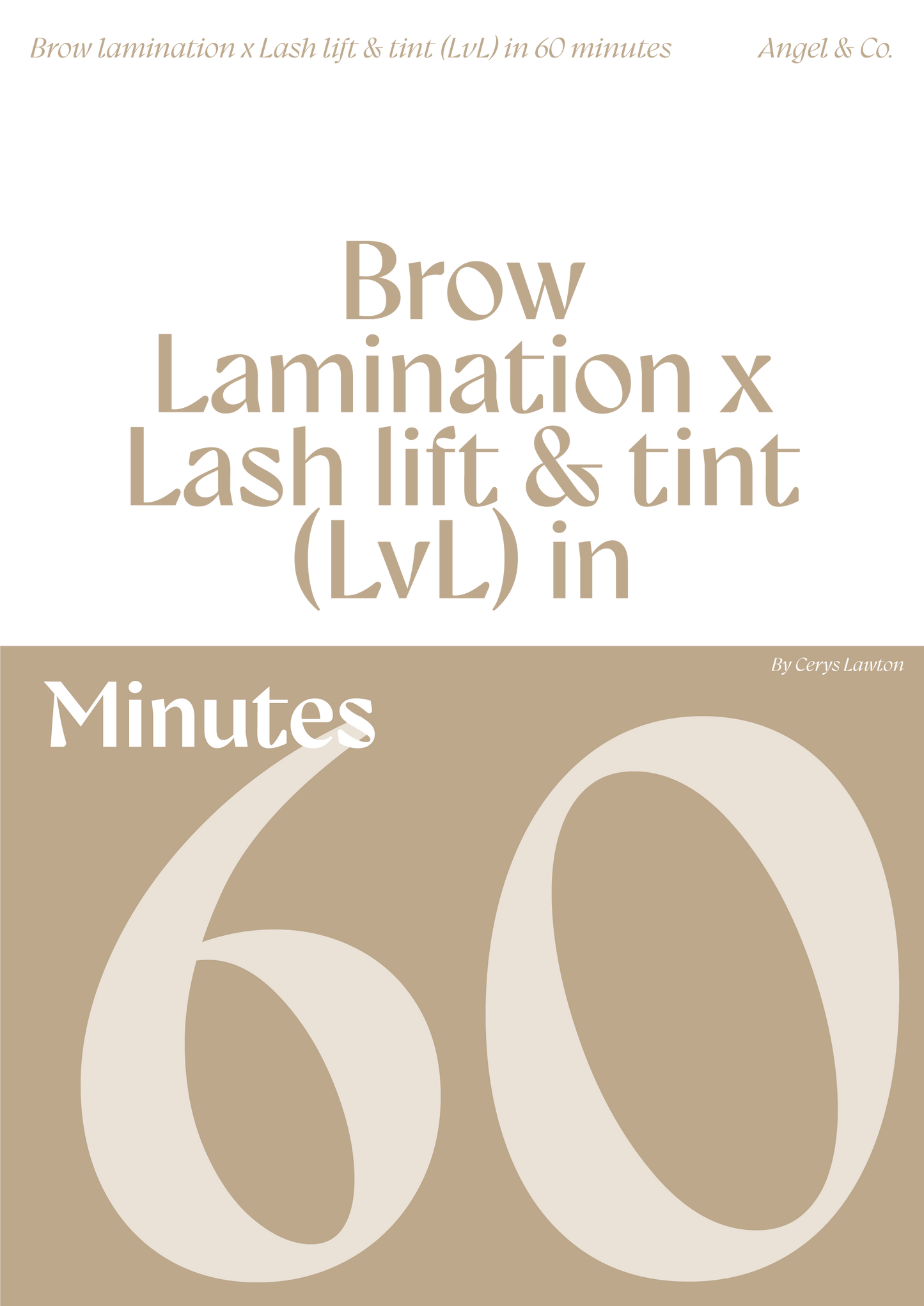 Timings Guide - Brow Lamination X Lash Lift and Tint in 60 minutes